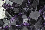Dark Purple Cubic Fluorite Crystal Plate - China #112387-1